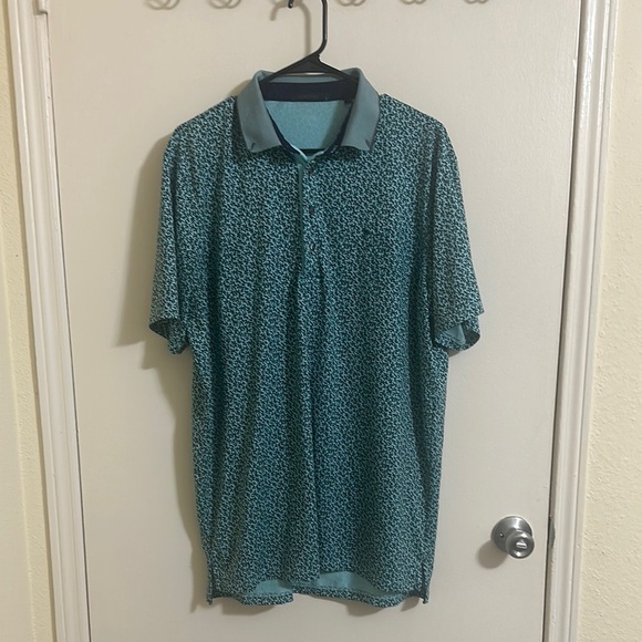EUC Greyson Men's Blue Patterned Short Sleeve Polo Shirt - Picture 1 of 5